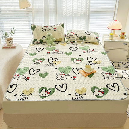 贝扬思家纺 2024新款BYS凉感丝乳胶凉席 奇缘小兔