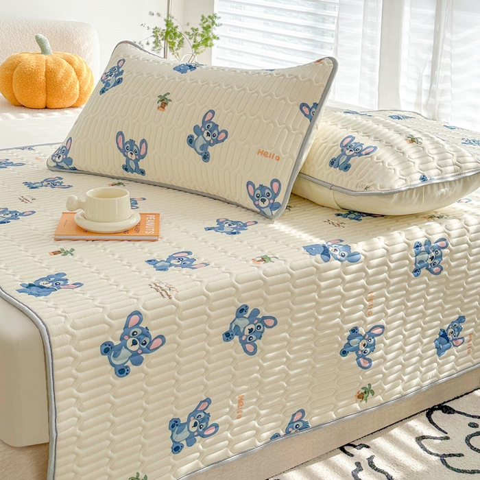 91家纺网 家纺一手货源 找家纺 贝扬思家纺 2024新款BYS凉感丝乳胶凉席 小怪物