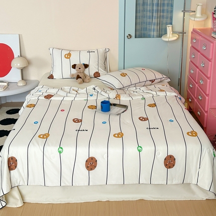 91家纺网 家纺一手货源 找家纺 （总）一加一 2025新款A类牛奶丝针织棉大豆夏被