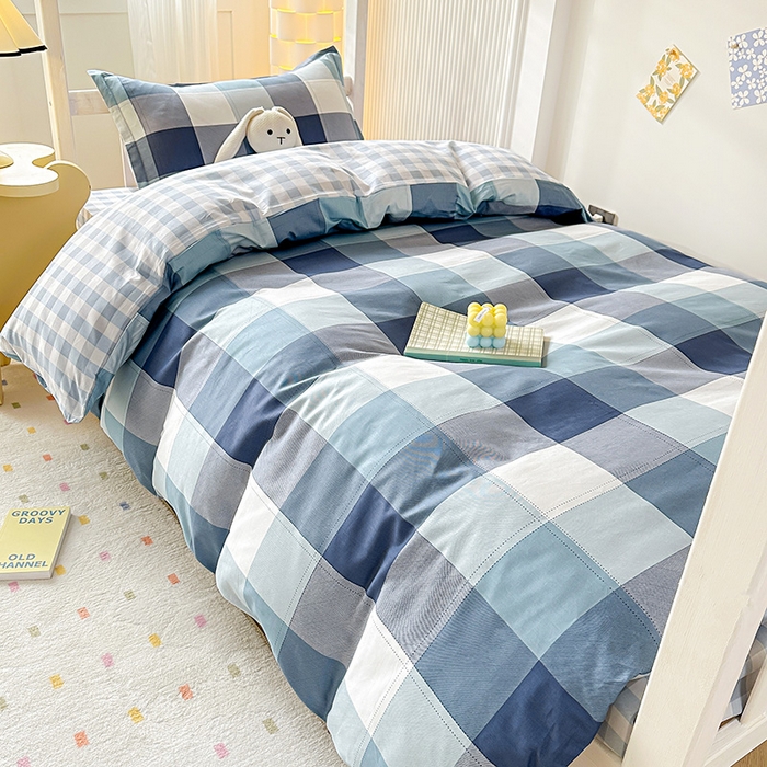 91家纺网 家纺一手货源 找家纺 棉造2023新款13372纯棉学生宿舍上下床套件全棉三件套六件套艾瑞斯