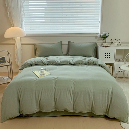 91家纺网 家纺一手货源 找家纺 （总）恋尚羽家纺 2025新款A类母婴级全棉色织针织棉四件套