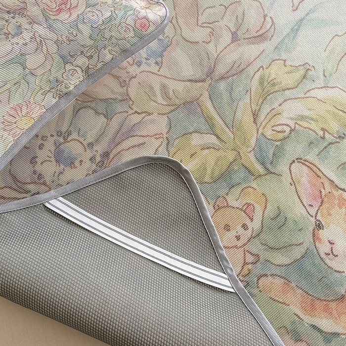 91家纺网 家纺一手货源 找家纺 萝莉家纺 2024新款大版冰丝凉席床席床笠款 小猫咪的花园-平席款 