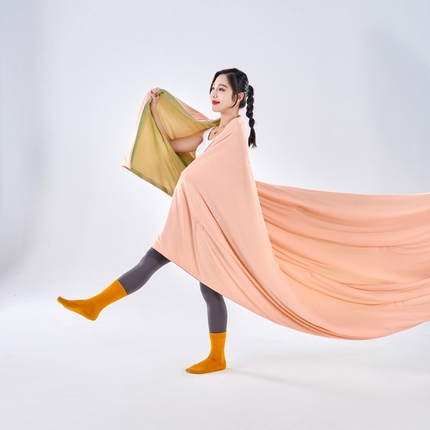 91家纺网 家纺一手货源 找家纺 晚爱家纺 2025新款A类氨纶凉感天丝夏被纯色印花冰淇淋西瓜夏凉被 纯色粉-绿