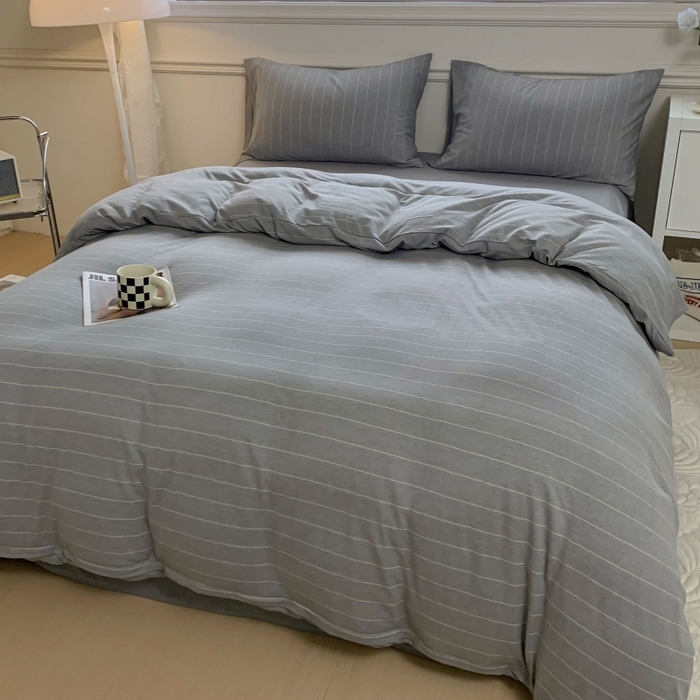 91家纺网 家纺一手货源 找家纺 （总）恋尚羽家纺 2025新款A类母婴级全棉色织针织棉四件套