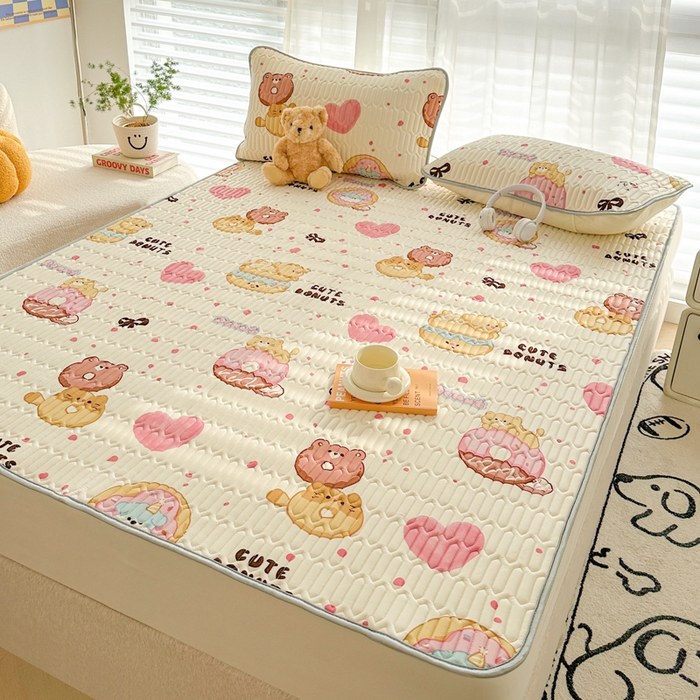 91家纺网 家纺一手货源 找家纺 贝扬思家纺 2024新款BYS凉感丝乳胶凉席 夹心甜圈