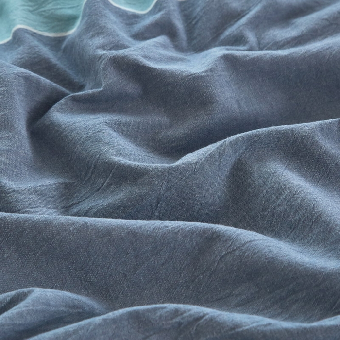 91家纺网 家纺一手货源 找家纺 金纱玉纺家纺 2024新款色织全棉水洗棉四件套 曼达拉-灰