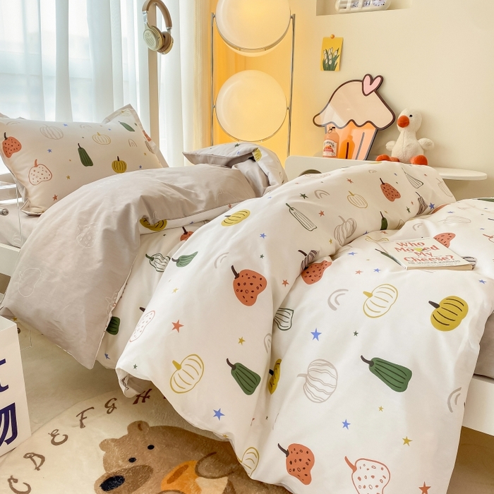 91家纺网 家纺一手货源 找家纺 棉造2023新款13372纯棉学生宿舍上下床套件全棉三件套六件套星星之恋