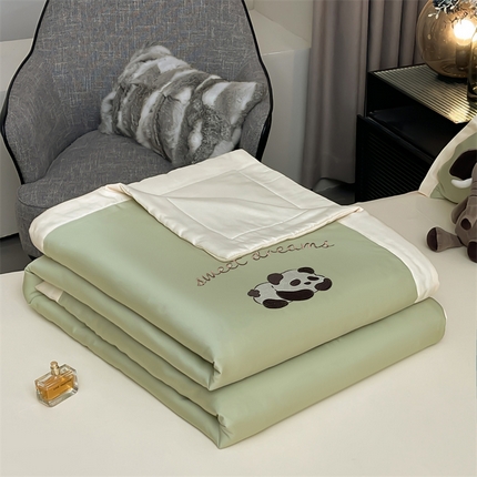 91家纺网 家纺一手货源 找家纺 （总）兄弟坊 2025新款莱赛尔兰精天丝刺绣夏被四件套