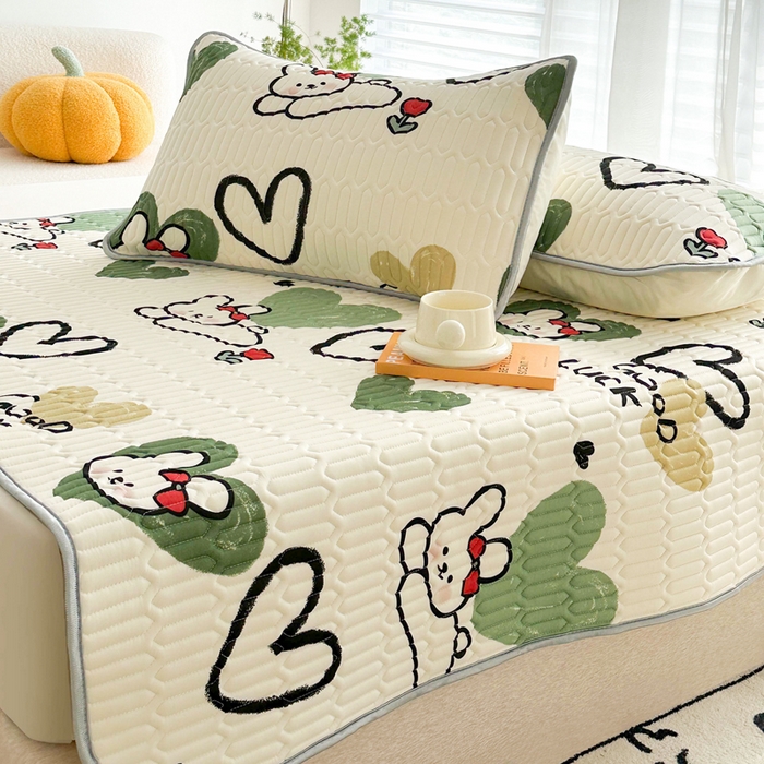 91家纺网 家纺一手货源 找家纺 贝扬思家纺 2024新款BYS凉感丝乳胶凉席 奇缘小兔