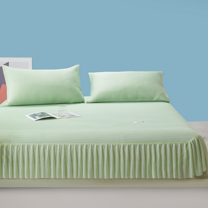 91家纺网 家纺一手货源 找家纺 （总）凉百百 2024新款凉豆豆斜纹床单床裙款凉席