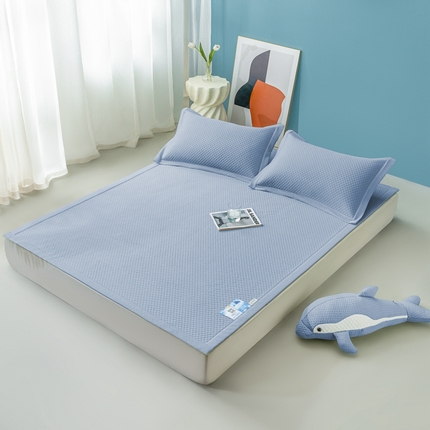 91家纺网 家纺一手货源 找家纺 （总）凉百百 2024新款冰豆豆大豆款凉席冰丝席可折叠收纳直播优选