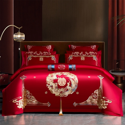 91家纺网 家纺一手货源 找家纺 （总）博之洋婚庆 2025新款婚庆刺绣四件套