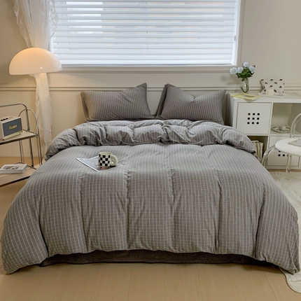 91家纺网 家纺一手货源 找家纺 （总）恋尚羽家纺 2025新款A类母婴级全棉色织针织棉四件套