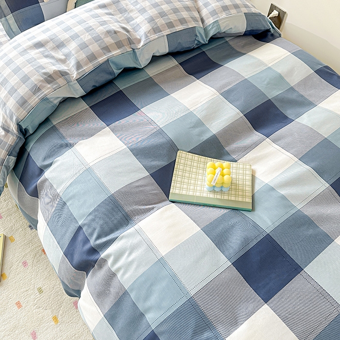 91家纺网 家纺一手货源 找家纺 棉造2023新款13372纯棉学生宿舍上下床套件全棉三件套六件套艾瑞斯