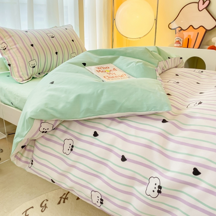 91家纺网 家纺一手货源 找家纺 棉造2023新款13372纯棉学生宿舍上下床套件全棉三件套六件套畅想未来