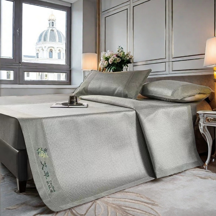 91家纺网 家纺一手货源 找家纺 （总）凉百百 2024新款冰藤冰豆豆席 双面可睡