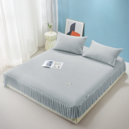 91家纺网 家纺一手货源 找家纺 （总）凉百百 2024新款凉豆豆斜纹床单床裙款凉席