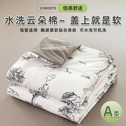 91家纺网 家纺一手货源 找家纺 （总）卡斯诺家纺馆 2025新款水洗云朵棉夏被（下载包包含买家秀）