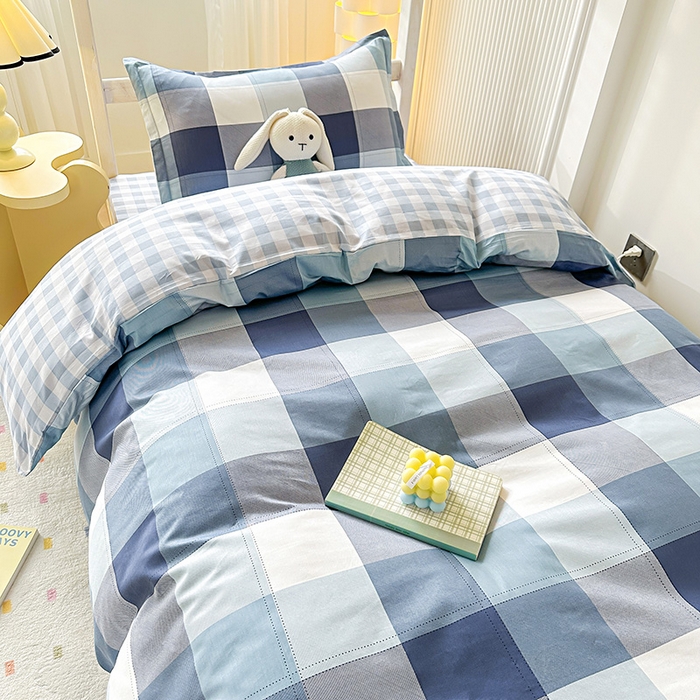 91家纺网 家纺一手货源 找家纺 棉造2023新款13372纯棉学生宿舍上下床套件全棉三件套六件套艾瑞斯