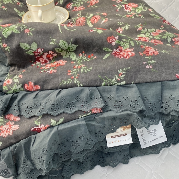 91家纺网 家纺一手货源 找家纺 暖居 2024新款直播全棉夹棉床盖夏被三件套夏凉被 中国美