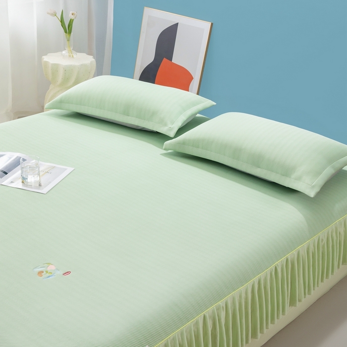 91家纺网 家纺一手货源 找家纺 （总）凉百百 2024新款凉豆豆斜纹床单床裙款凉席