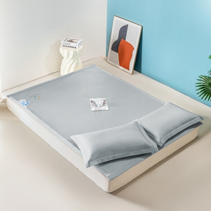 91家纺网 家纺一手货源 找家纺 （总）凉百百 2024新款凉豆豆华夫格凉席可机洗冰丝凉席直播电商优选