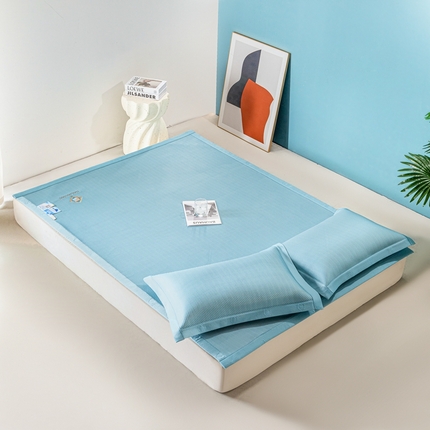 91家纺网 家纺一手货源 找家纺 （总）凉百百 2024新款凉豆豆华夫格凉席可机洗冰丝凉席直播电商优选