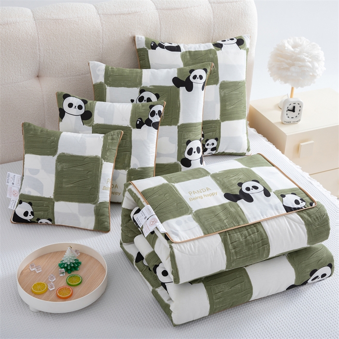 91家纺网 家纺一手货源 找家纺 （总）照世家纺 2025新款全棉印花抗菌棉抱枕被