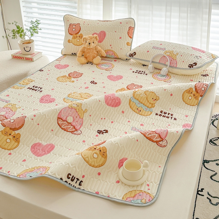 91家纺网 家纺一手货源 找家纺 贝扬思家纺 2024新款BYS凉感丝乳胶凉席 夹心甜圈