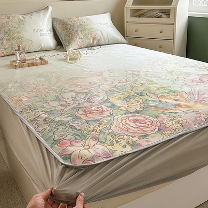 91家纺网 家纺一手货源 找家纺 （总）萝莉家纺 2024新款大版冰丝凉席床席床笠款