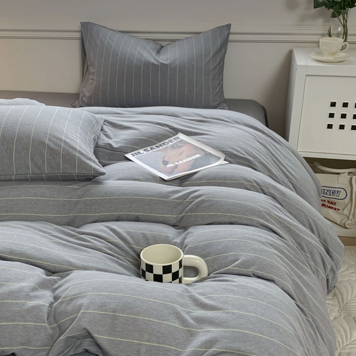 91家纺网 家纺一手货源 找家纺 （总）恋尚羽家纺 2025新款A类母婴级全棉色织针织棉四件套