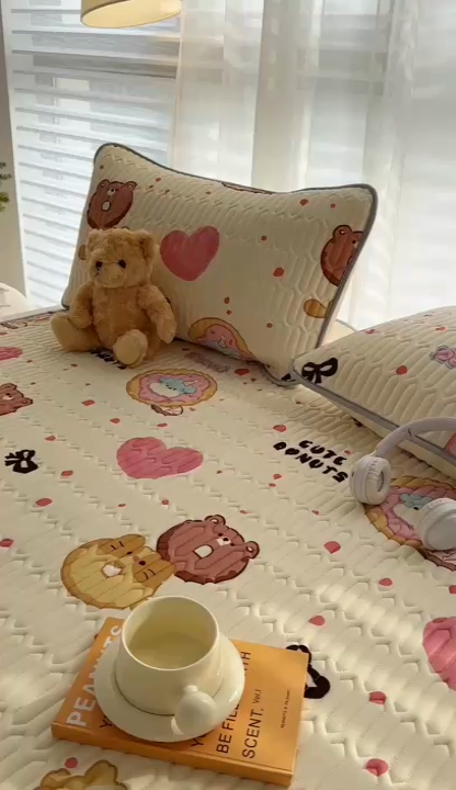 91家纺网 家纺一手货源 找家纺 贝扬思家纺 2024新款BYS凉感丝乳胶凉席 夹心甜圈