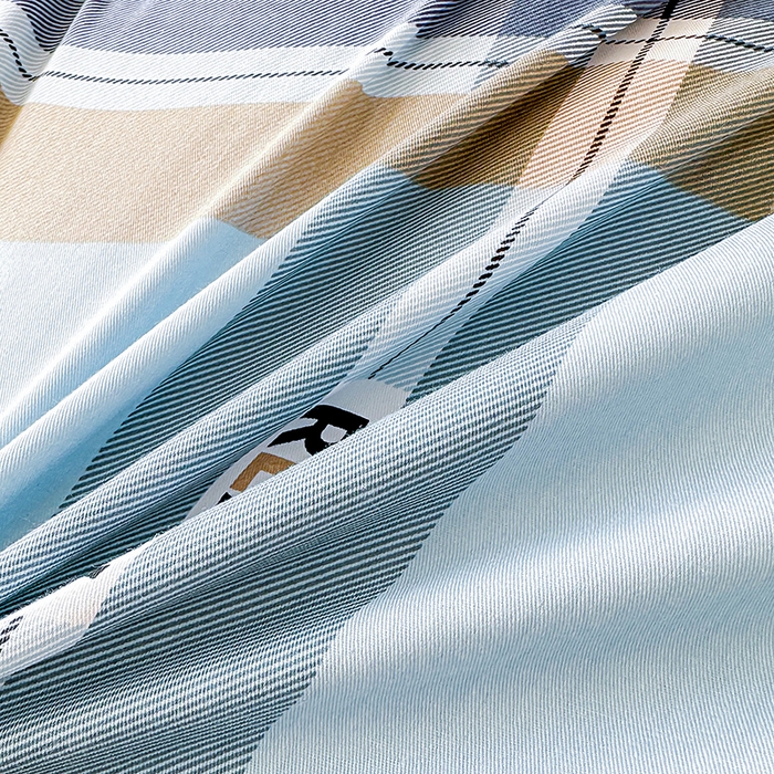 91家纺网 家纺一手货源 找家纺 棉造2023新款13372纯棉学生宿舍上下床套件全棉三件套六件套蓝色梦想