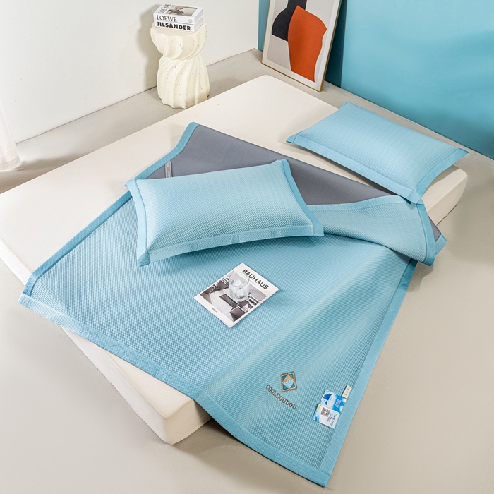 91家纺网 家纺一手货源 找家纺 （总）凉百百 2024新款凉豆豆华夫格凉席可机洗冰丝凉席直播电商优选