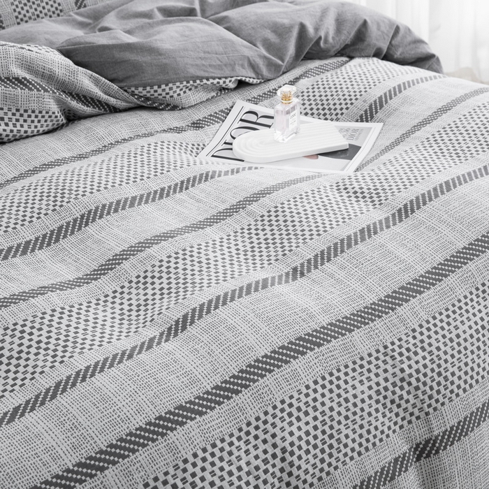 91家纺网 家纺一手货源 找家纺 棉邦 2024新品亲肤双层纱四件套 简兮