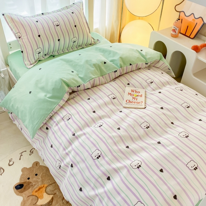 91家纺网 家纺一手货源 找家纺 棉造2023新款13372纯棉学生宿舍上下床套件全棉三件套六件套畅想未来