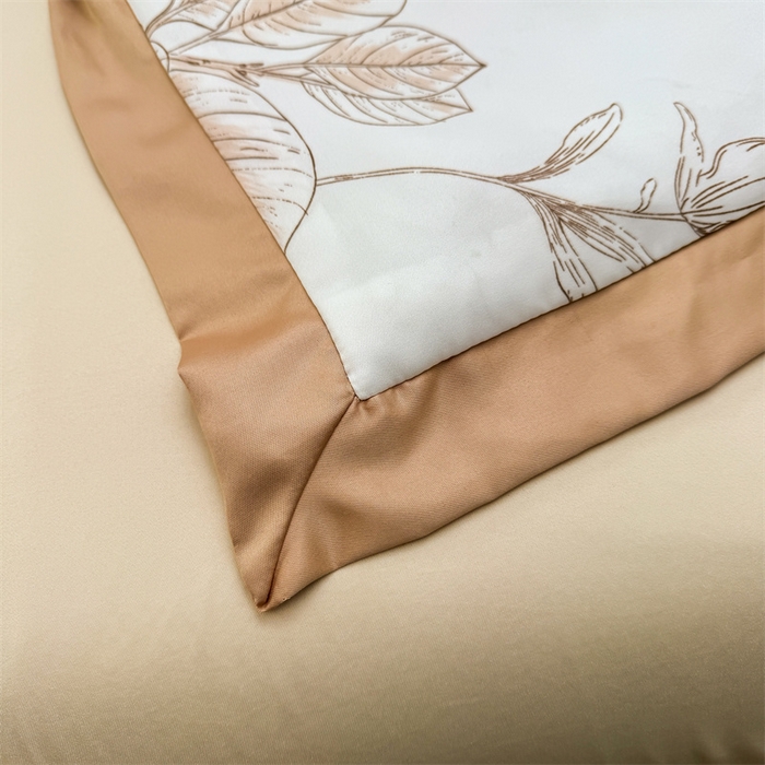 91家纺网 家纺一手货源 找家纺 满羽家纺 2024热款冰丝绸冰豆豆被夏被四件套凉感空调被 满庭芳 浅棕