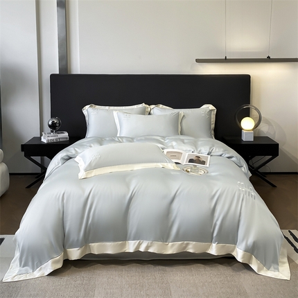 91家纺网 家纺一手货源 找家纺 （总）床绮 2024新款水洗真丝刺绣四件套