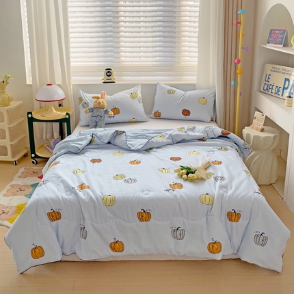 91家纺网 家纺一手货源 找家纺 （总）海岛哥哥 2024新款水洗双层纱超柔单夏被嵌绳款