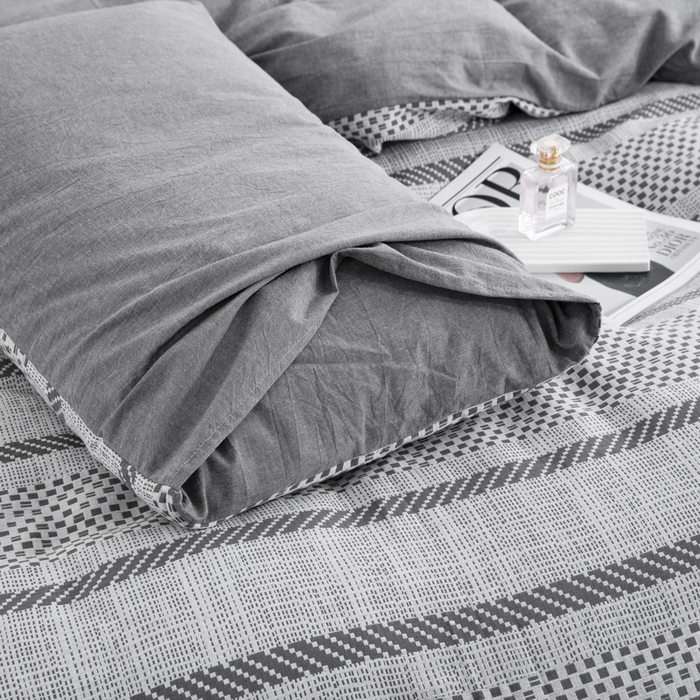 91家纺网 家纺一手货源 找家纺 棉邦 2024新品亲肤双层纱四件套 简兮