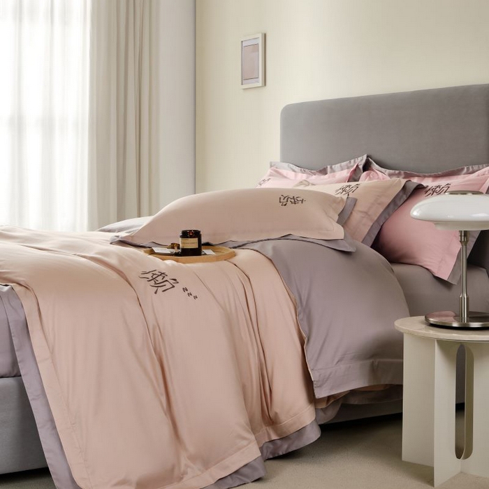 91家纺网 家纺一手货源 找家纺 LADY COCO 2024新款全棉翻盖式三边拉链四件套-东方好棉懒福系列 目光色