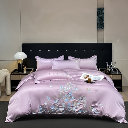 91家纺网 家纺一手货源 找家纺 （总）爱家 2024新款雪莲天丝四件套-金枝玉叶