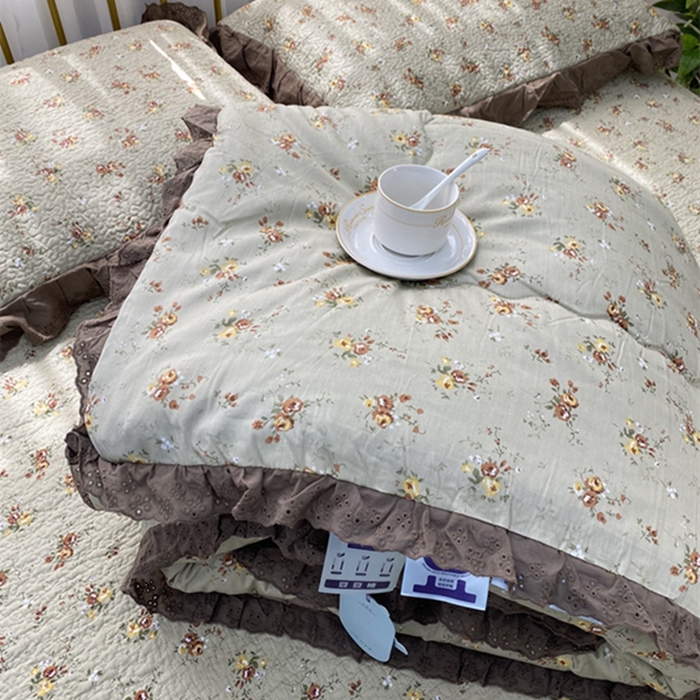 91家纺网 家纺一手货源 找家纺 暖居 2024新款豆豆被四件套 摩卡