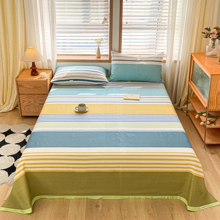 91家纺网 家纺一手货源 找家纺 总 新印象 2025新款原棉包边工艺款老粗布床单三件套