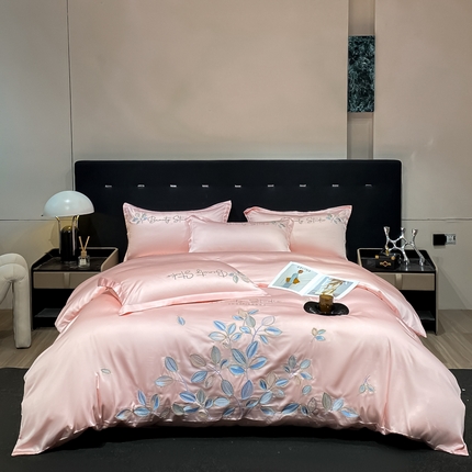 91家纺网 家纺一手货源 找家纺 （总）爱家 2024新款雪莲天丝四件套-金枝玉叶