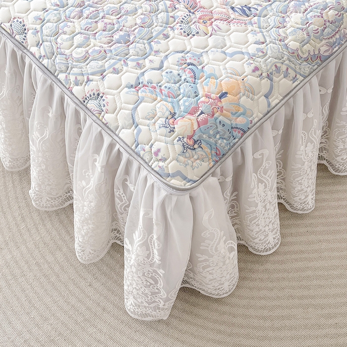 91家纺网 家纺一手货源 找家纺 虹星家纺 2024新款凉感丝印花可拆床裙套件-三件套 迷幻时空