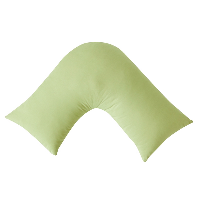 91家纺网 家纺一手货源 找家纺 星芯合家纺 2024新款懒床熟睡陪伴抱枕L型 纯色款 L型多功能软枕 绿