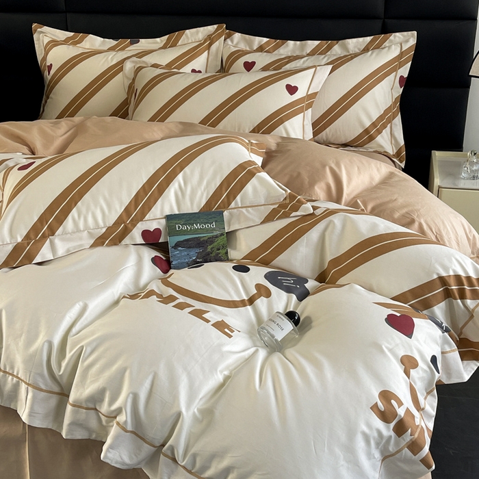 91家纺网 家纺一手货源 找家纺 7V 2024新款轻奢13376纯棉全棉喷气四件套 宠爱