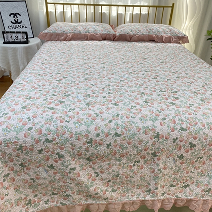 91家纺网 家纺一手货源 找家纺 暖居 2024新款豆豆被四件套 草莓多多