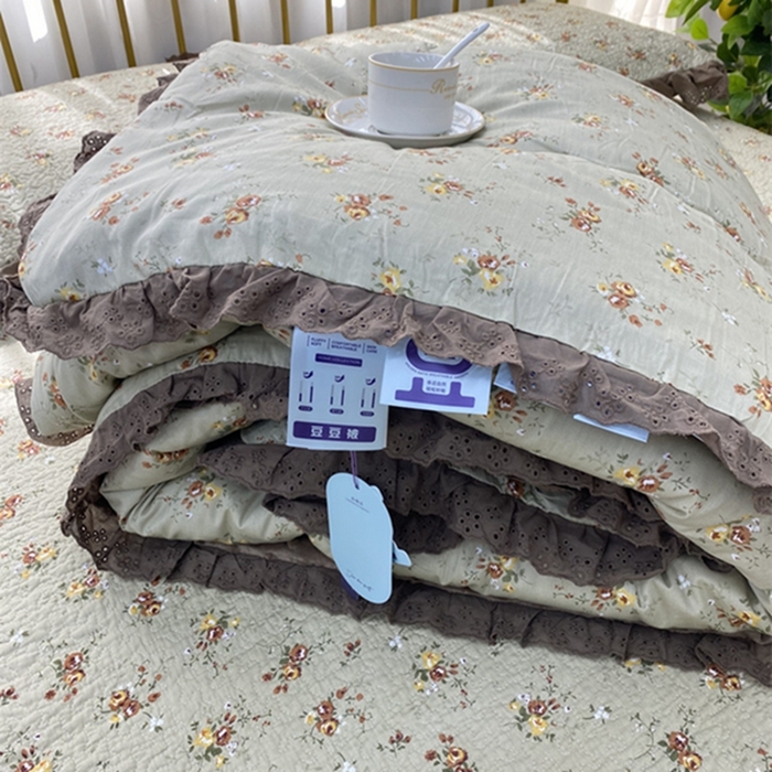 91家纺网 家纺一手货源 找家纺 暖居 2024新款豆豆被四件套 摩卡